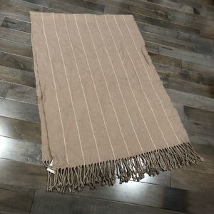 Oversized Blanket Scarf Mauve Striped Dusty rose